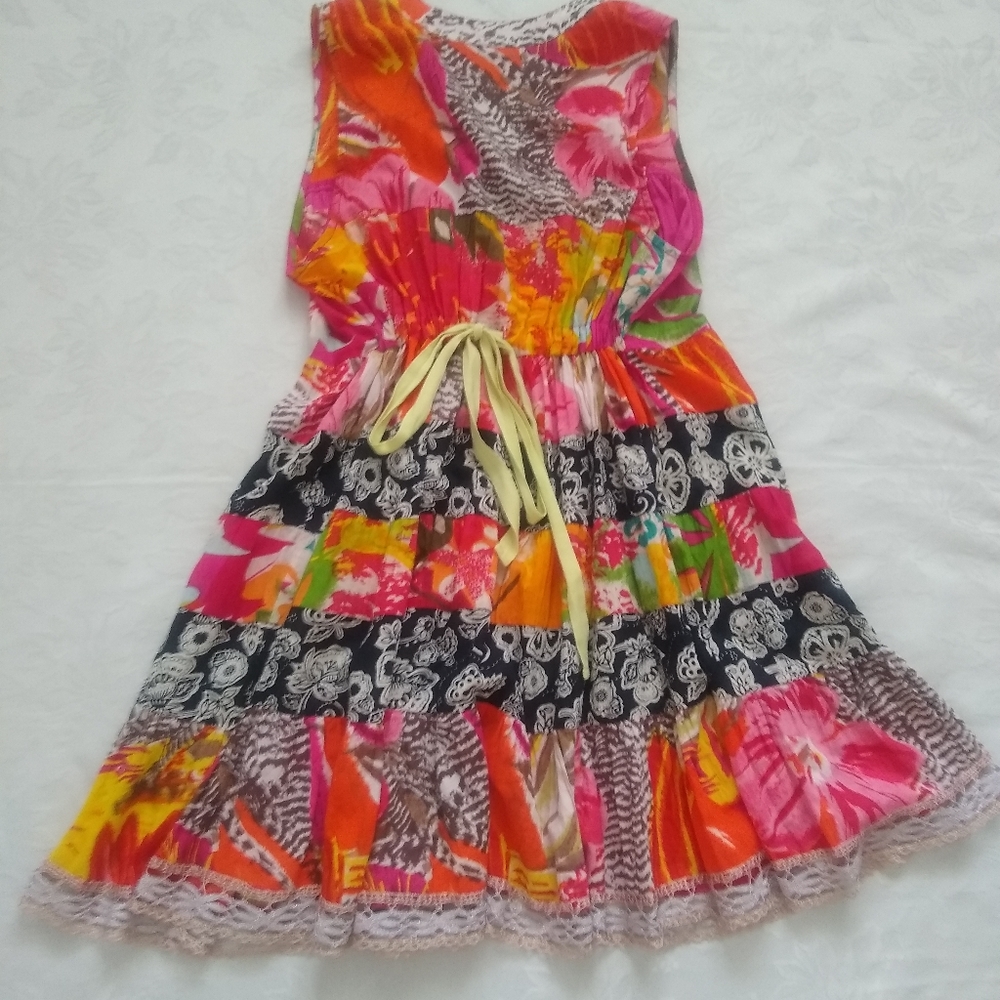 Rare Findfp Patchwork Ruffle Tiered Sequins - image 5